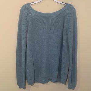 LULUS blue knit cut out sweater size small